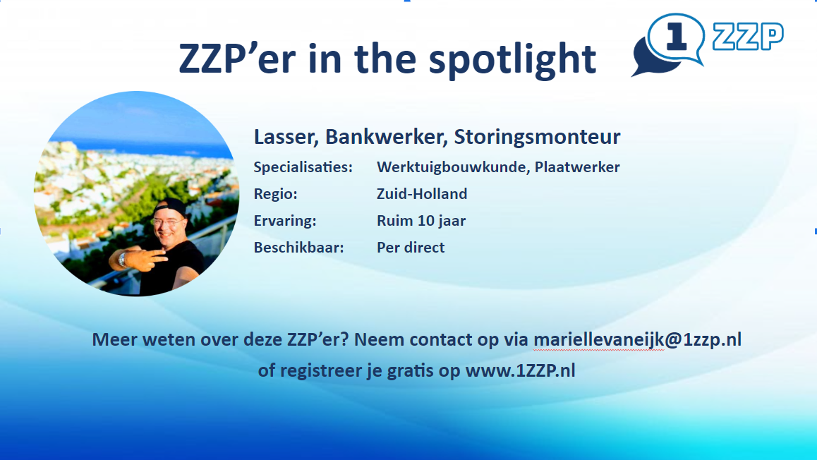 ZZP Lasser / Bankwerker / Machinebouwer